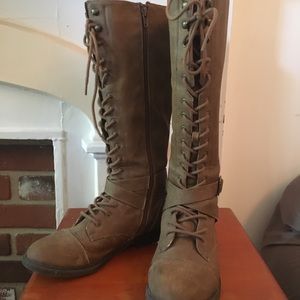 Knee High Lace Up Boots